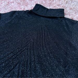 anthropologie “savine” turtleneck semi sheer sparkle sweater, angel of the north